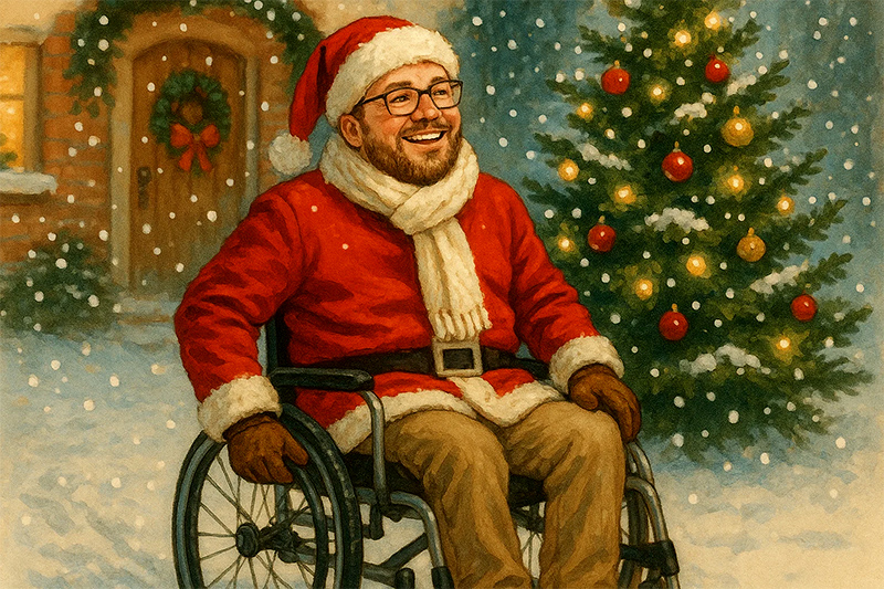 rollstuhlfahrer weihnacht